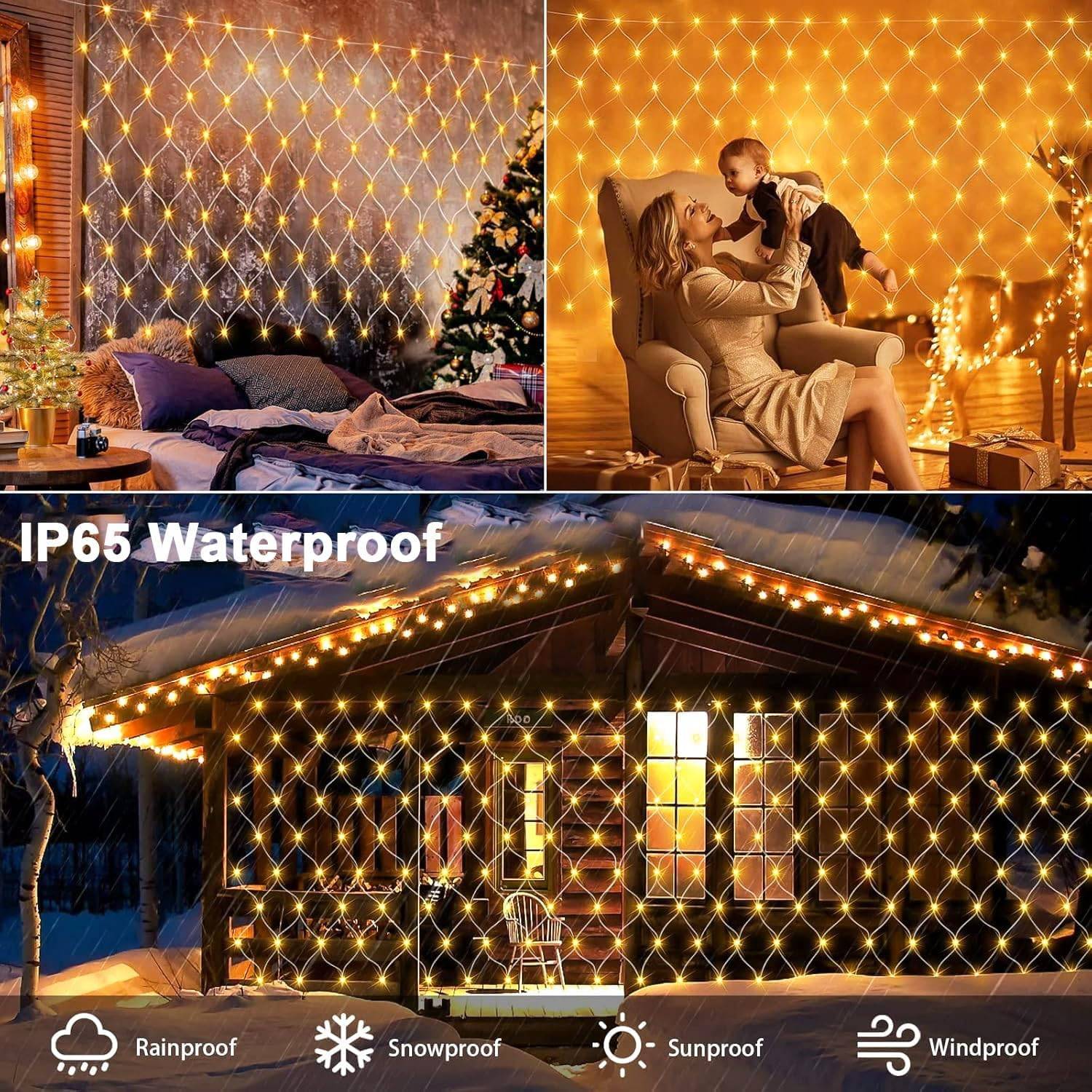 Guirlande Lumineuse Pour Sapin Yizhet – 8x2m, 280 LED, Blanc Chaud, 8 Modes, USB, IP65 – Idéale Pour Arbre De Noël 1.5-3m