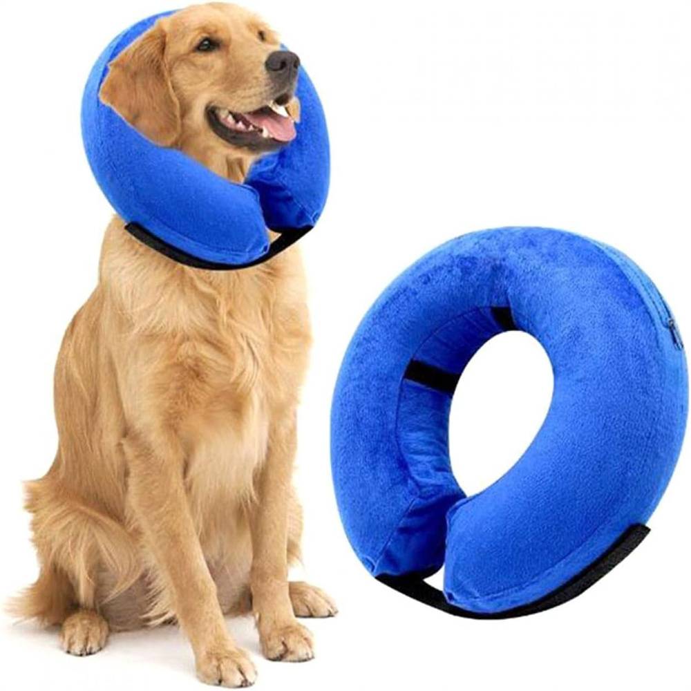 Collerette gonflable ajustable en peluche et PVC MCBOSON - Imagen 1