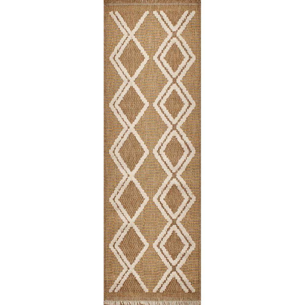 Jardindeco - Tapis intérieur extérieur aspect jute jaune Tijuana 9048 90 x 67 cm - Imagen 4