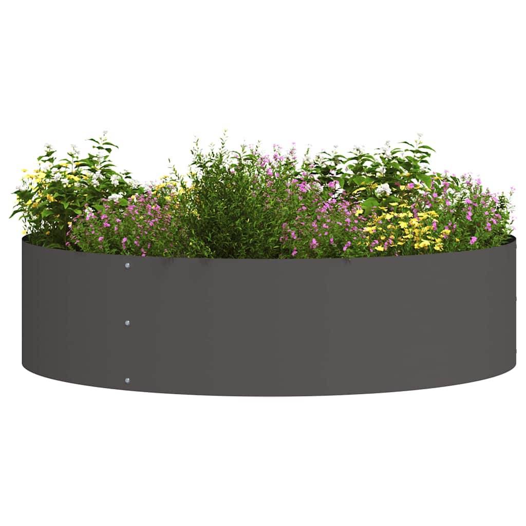 Bordure de Jardin Ronde Acier Noir pour Massif Arbre Cercle de Plantation Ø80x20 cm - ComfortXL Outdoor Living - Image 3