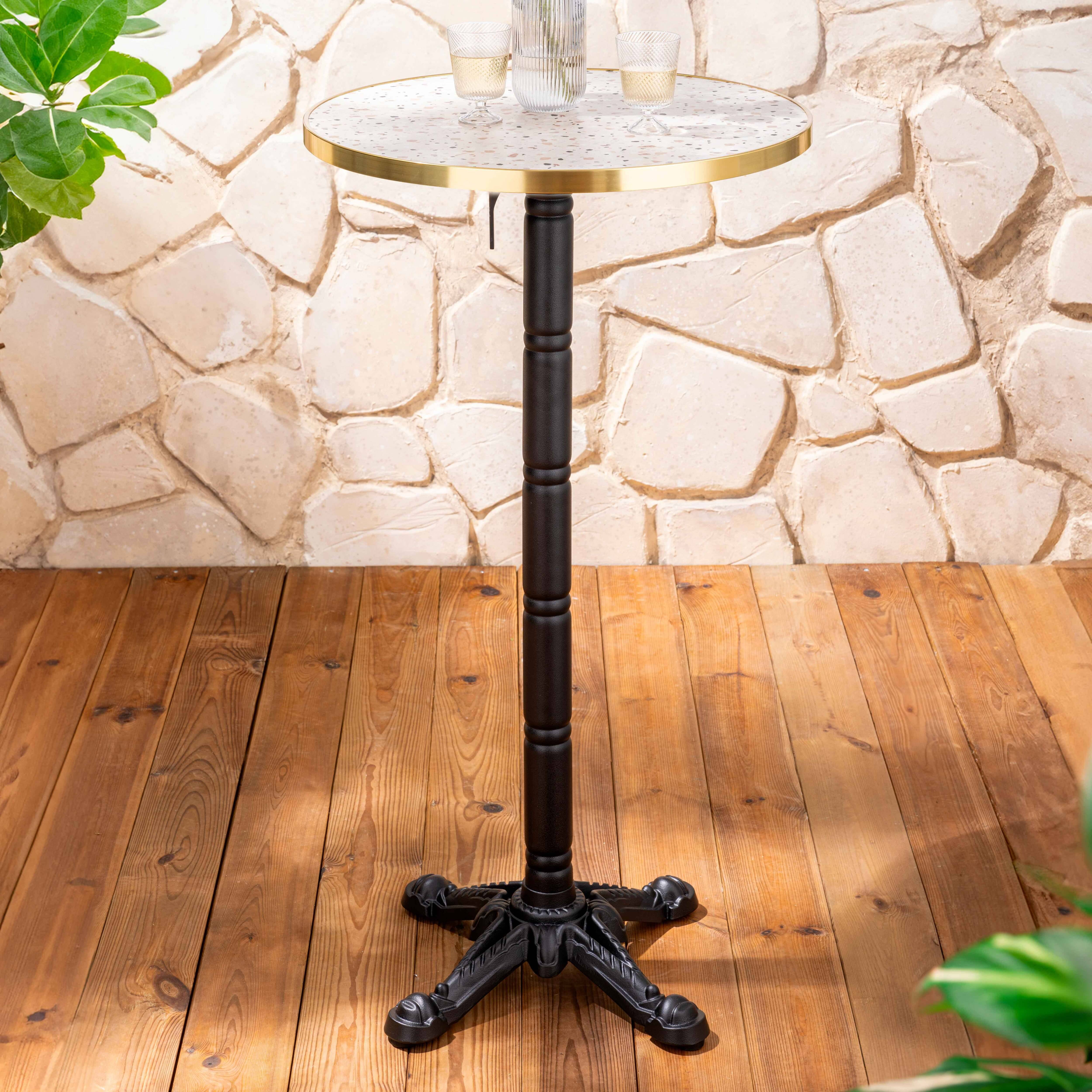 Oviala - Pied de table avec système inclinable 108 cm en fonte noir Versailles Versailles - Oviala - Imagen 4