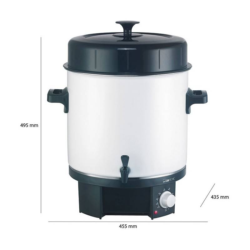 Stérilisateur à bocaux 25L 1800W  EKA 3338 Blanc Clatronic - Image 4