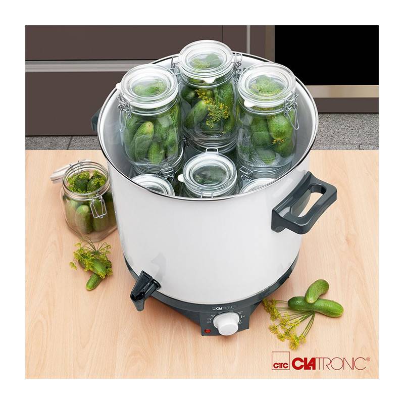 Stérilisateur à bocaux 25L 1800W  EKA 3338 Blanc Clatronic - Image 5