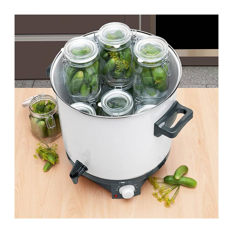 Stérilisateur à bocaux 25L 1800W  EKA 3338 Blanc Clatronic - Image 2