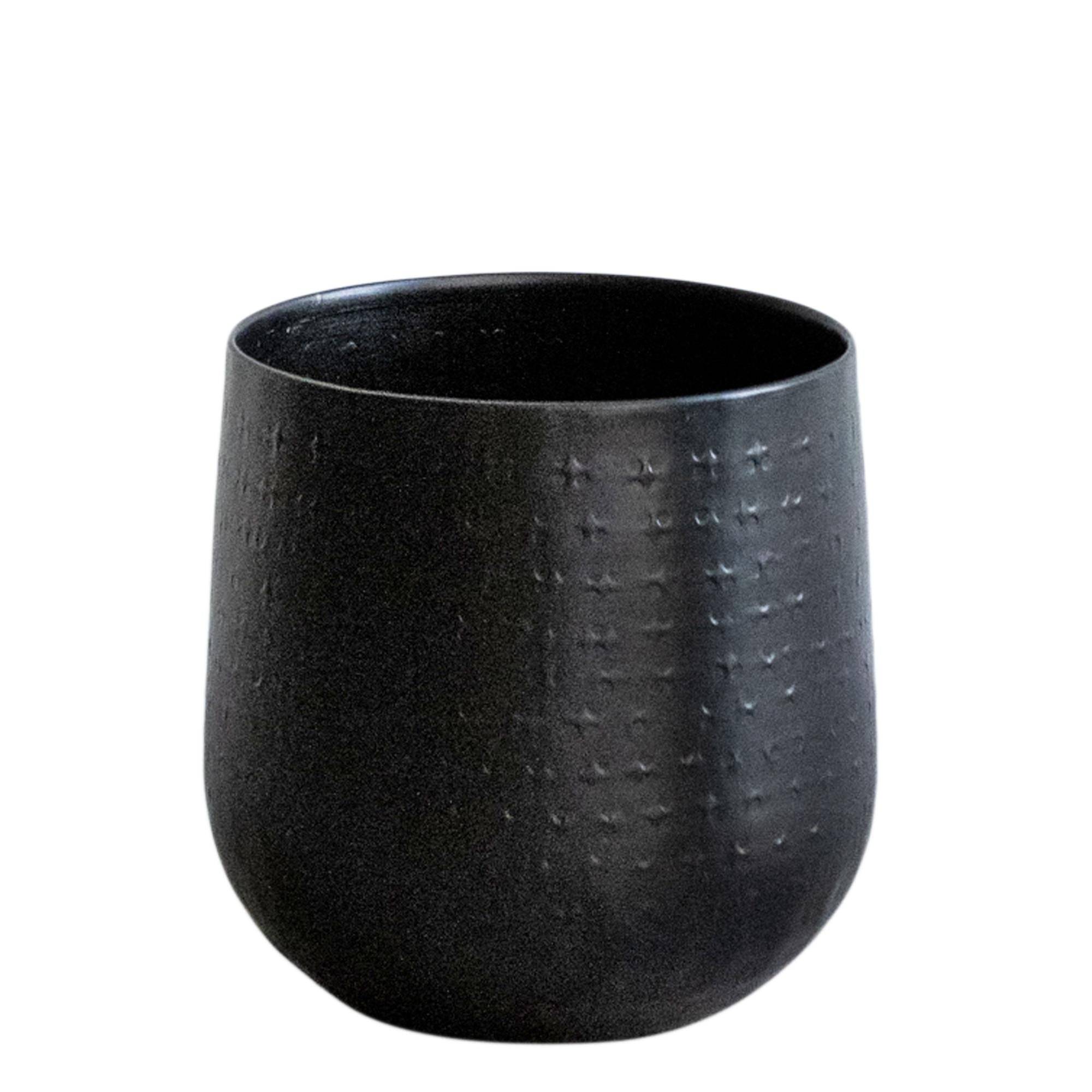 Cache-pot noir - h16cm, Ø16cm- La Green Touch - Image 1