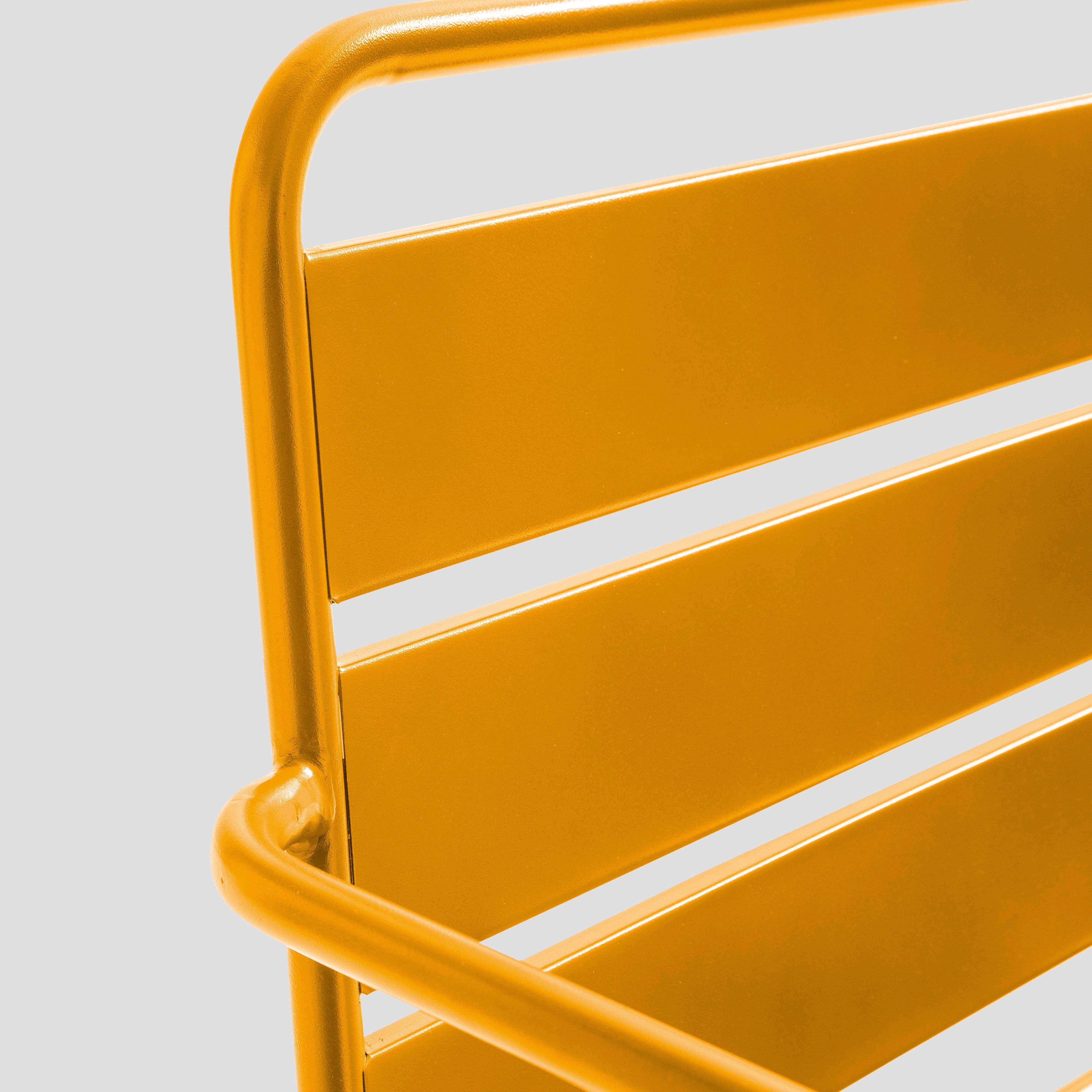 Oviala - Fauteuil de jardin bas en métal jaune Palavas - Oviala - Imagen 5