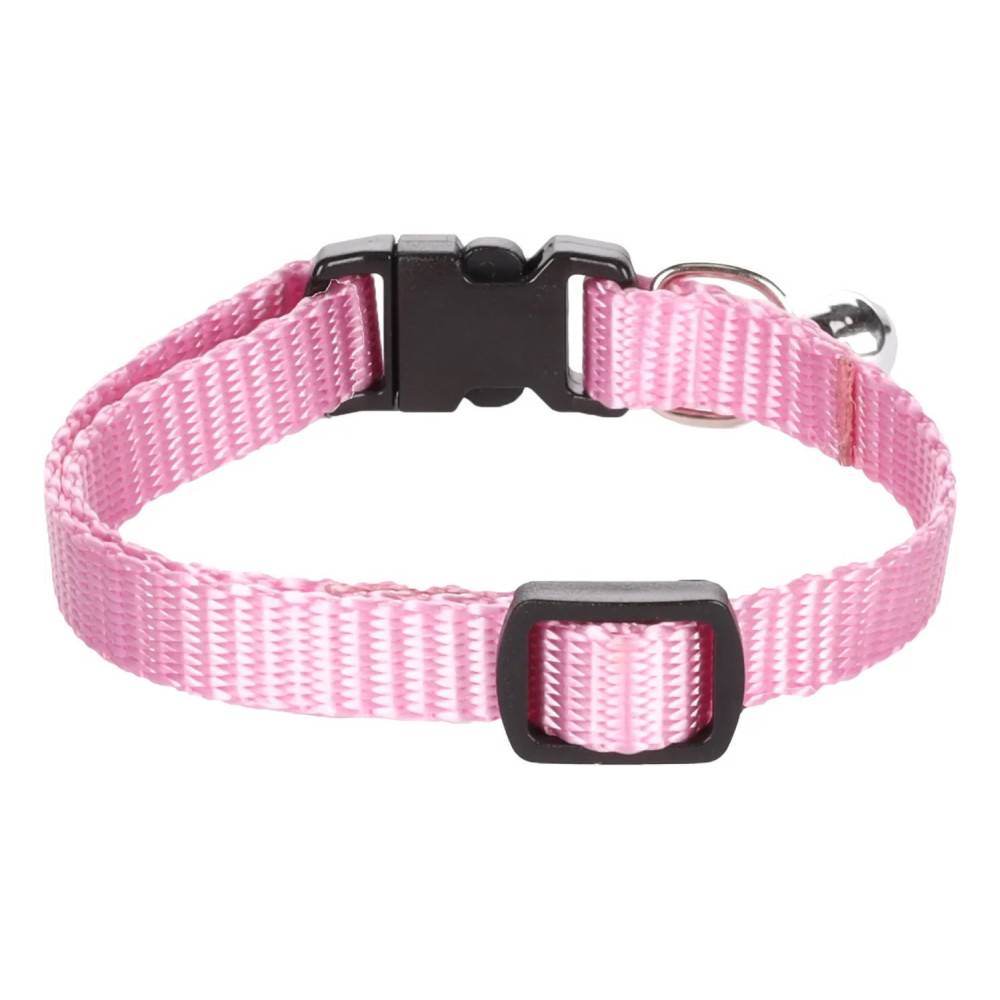 Collier réglable de 19 à 30 cm rose avec clochette pour chat - Imagen 5