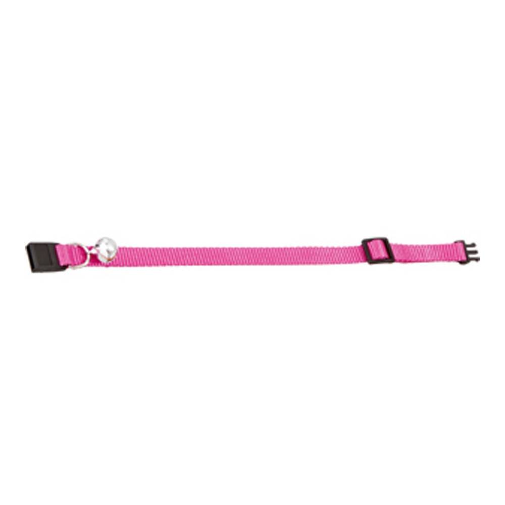 Collier réglable de 19 à 30 cm rose avec clochette pour chat - Imagen 2