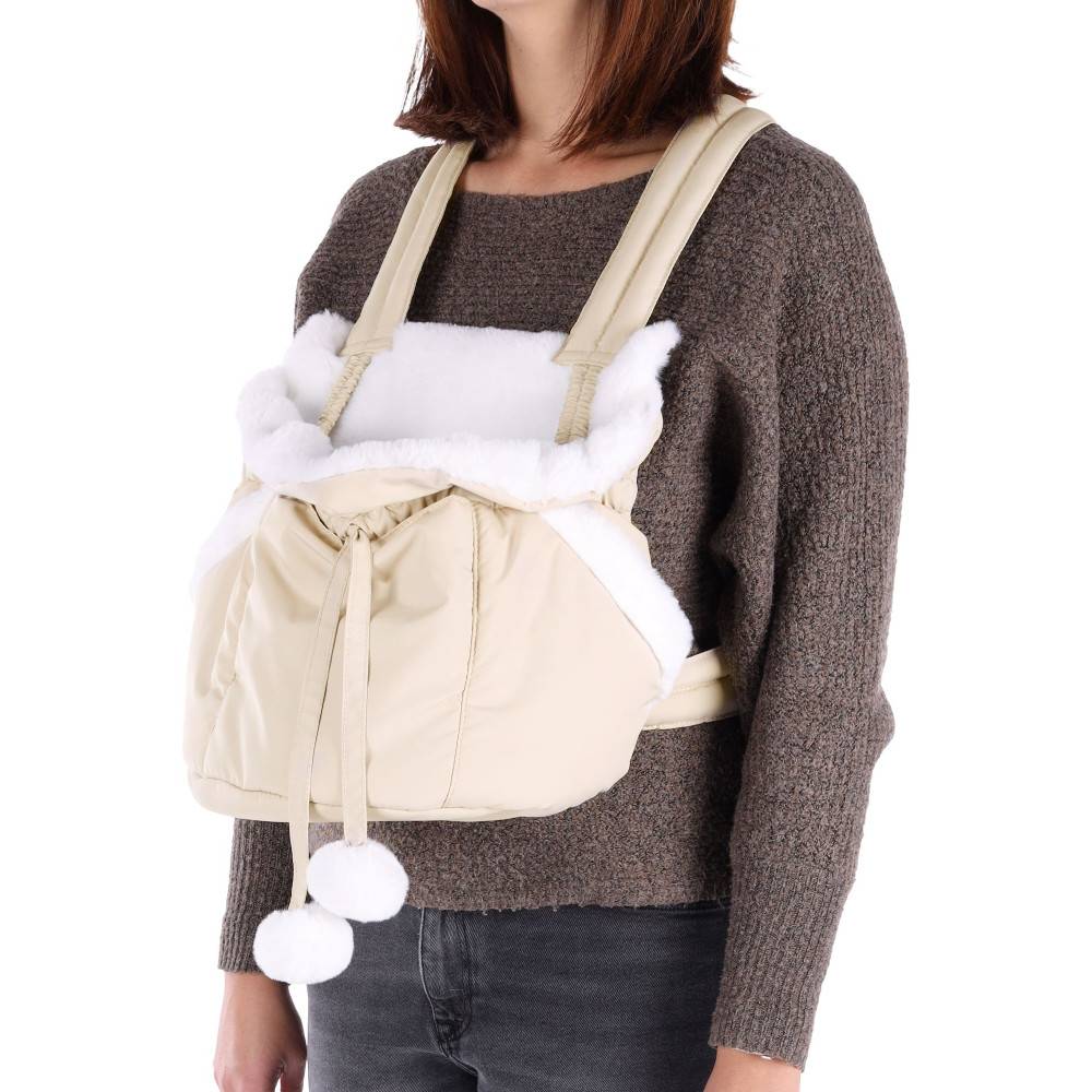 Flamingo - Sac de transport avant Cuddi Beige pour petit chien max 4 kg - Imagen 1