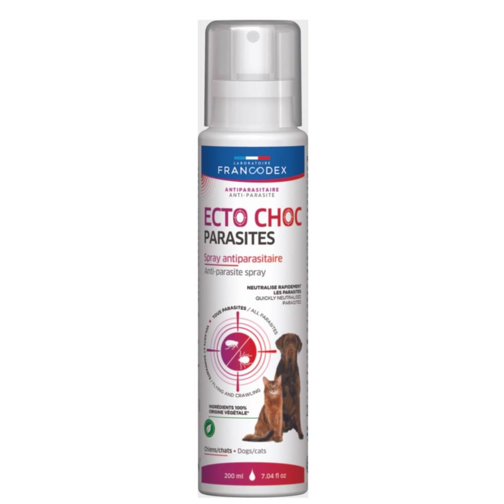 Francodex - Ecto Choc 200 ml antiparasitaires pour chiens et chats - Imagen 1