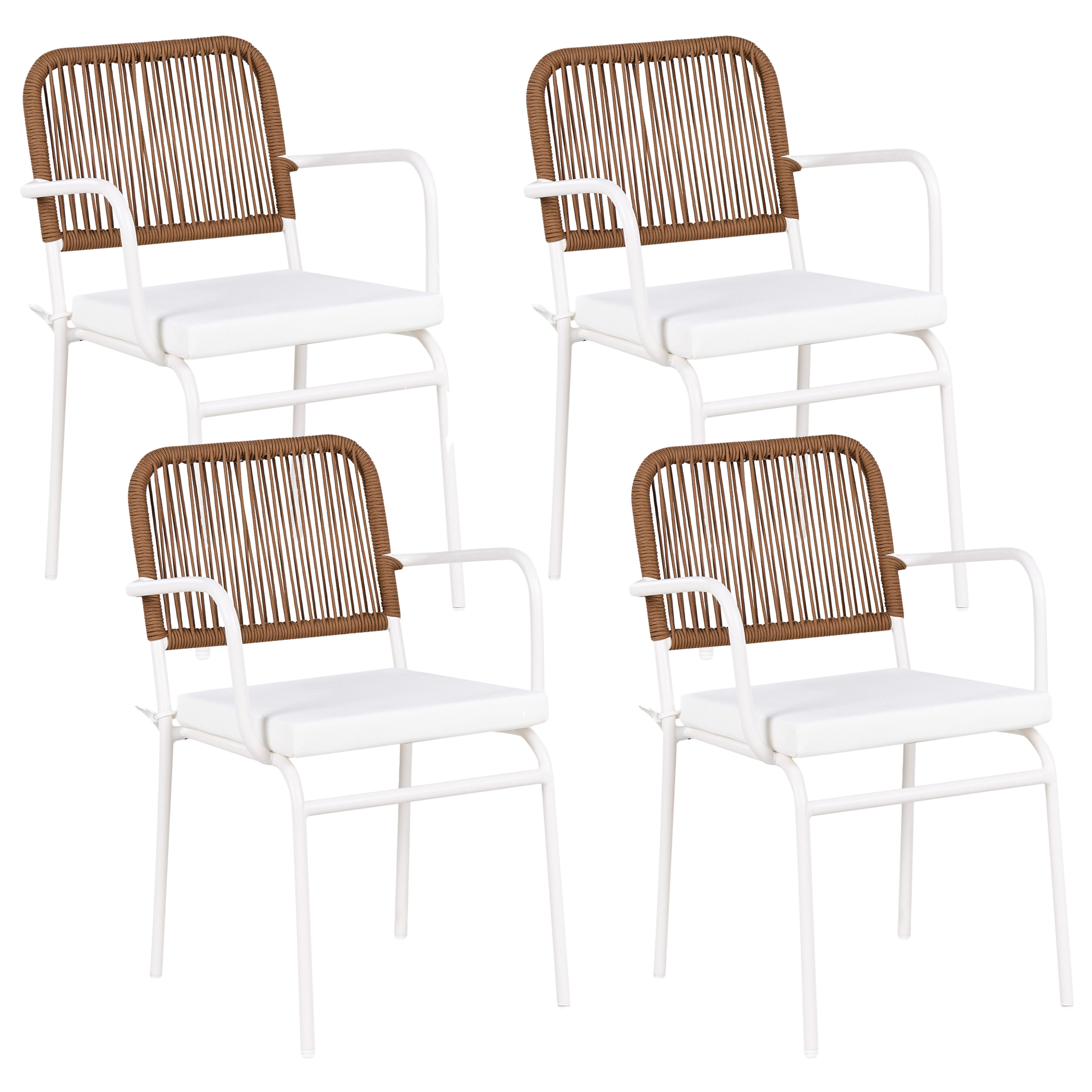 Chaise de jardin Aluminium Blanc TACENO - Beliani - Image 1