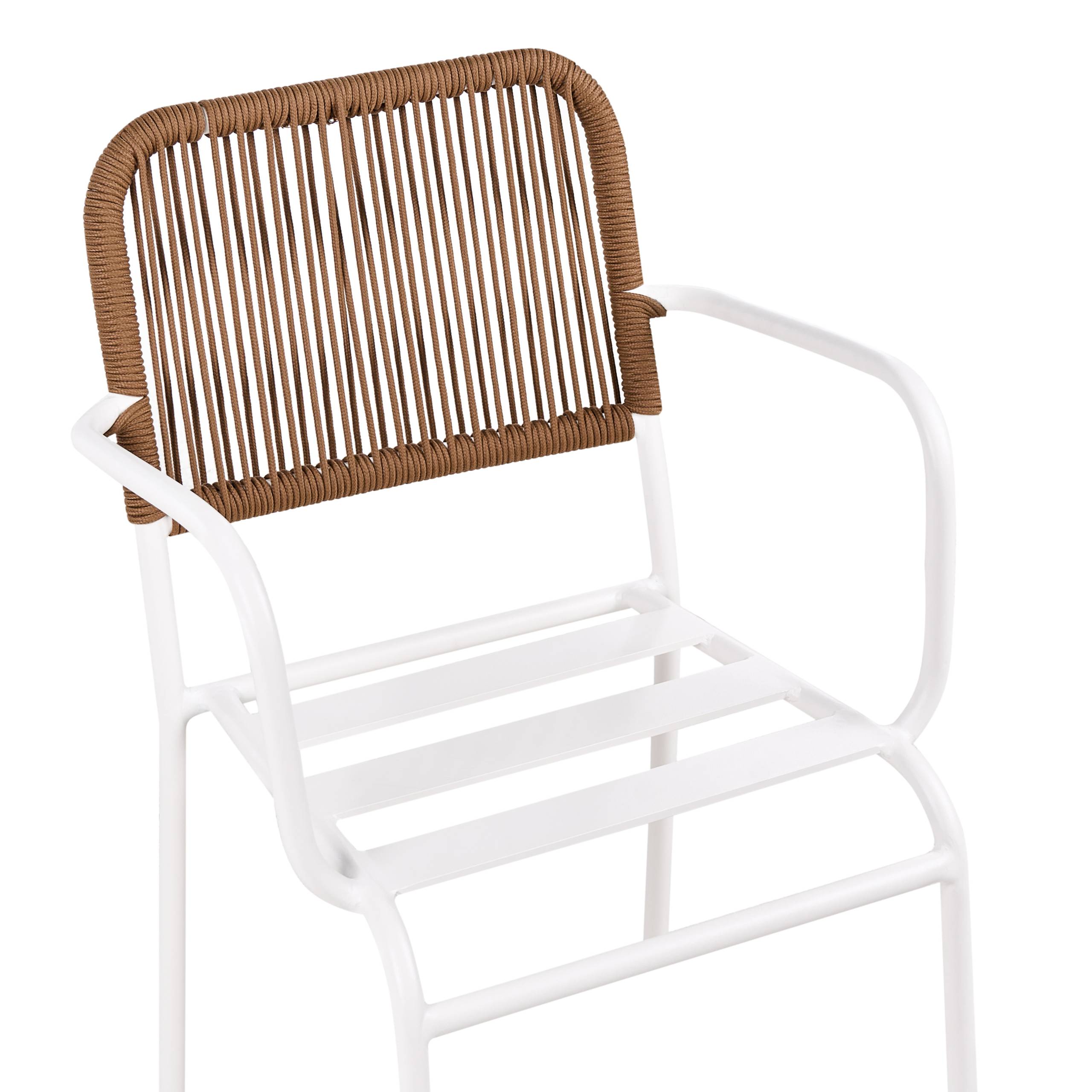 Chaise de jardin Aluminium Blanc TACENO - Beliani - Image 8
