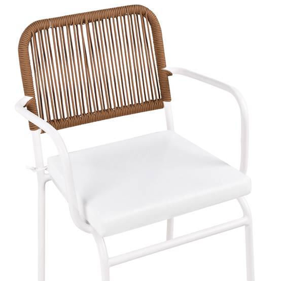 Chaise de jardin Aluminium Blanc TACENO - Beliani - Image 7