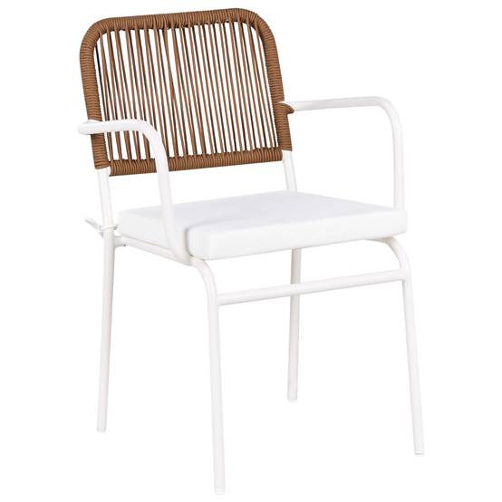Chaise de jardin Aluminium Blanc TACENO - Beliani - Image 3