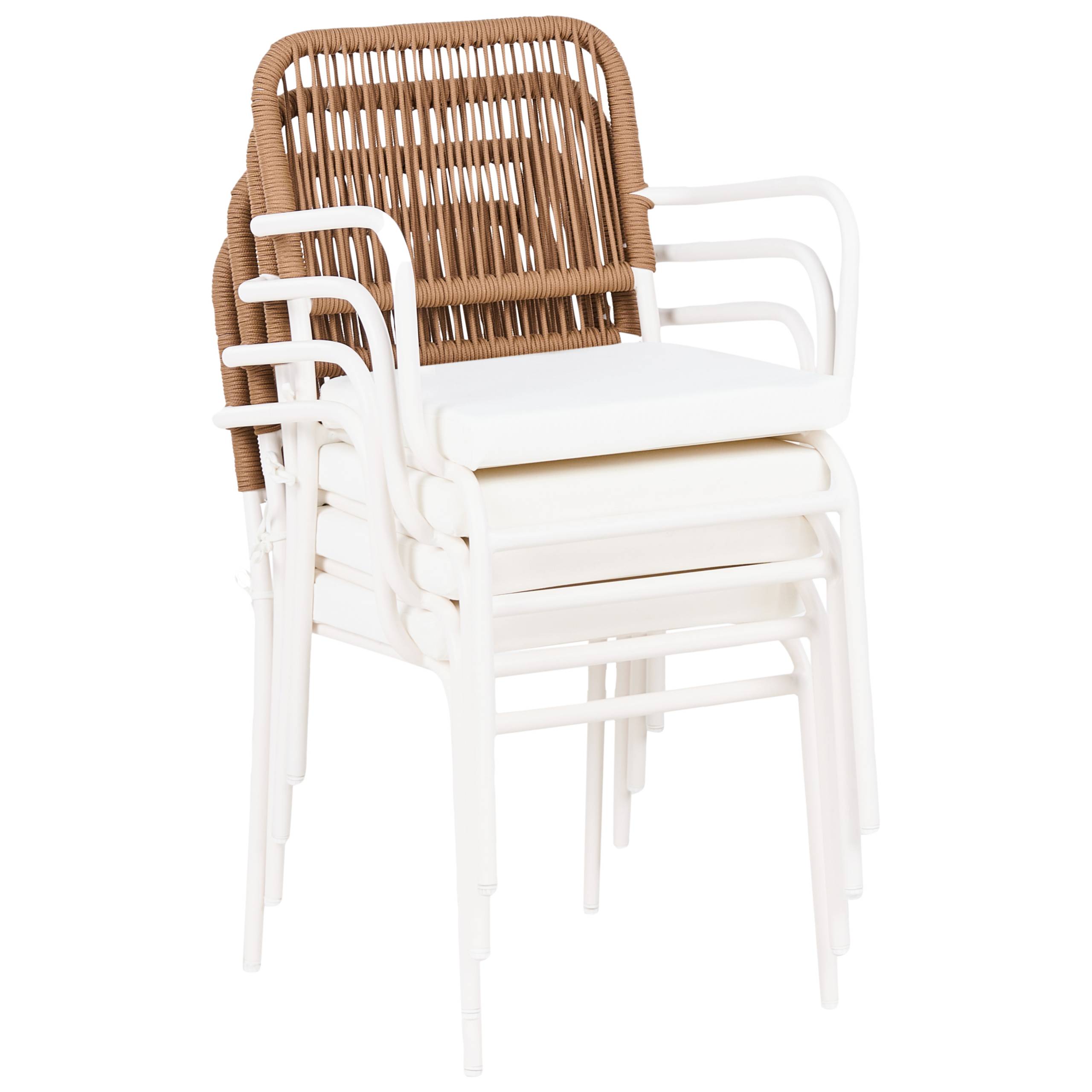 Chaise de jardin Aluminium Blanc TACENO - Beliani - Image 6