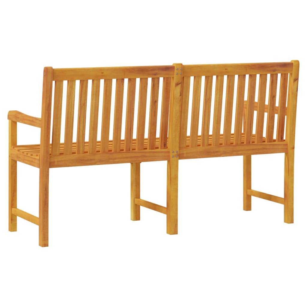 Helloshop26 - Banc de jardin meuble de patio d'extérieur terrasse 150 x 55,5 x 90 cm bois solide d'acacia - Imagen 4