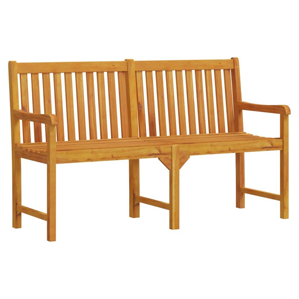 Helloshop26 - Banc de jardin meuble de patio d'extérieur terrasse 150 x 55,5 x 90 cm bois solide d'acacia - Imagen 1