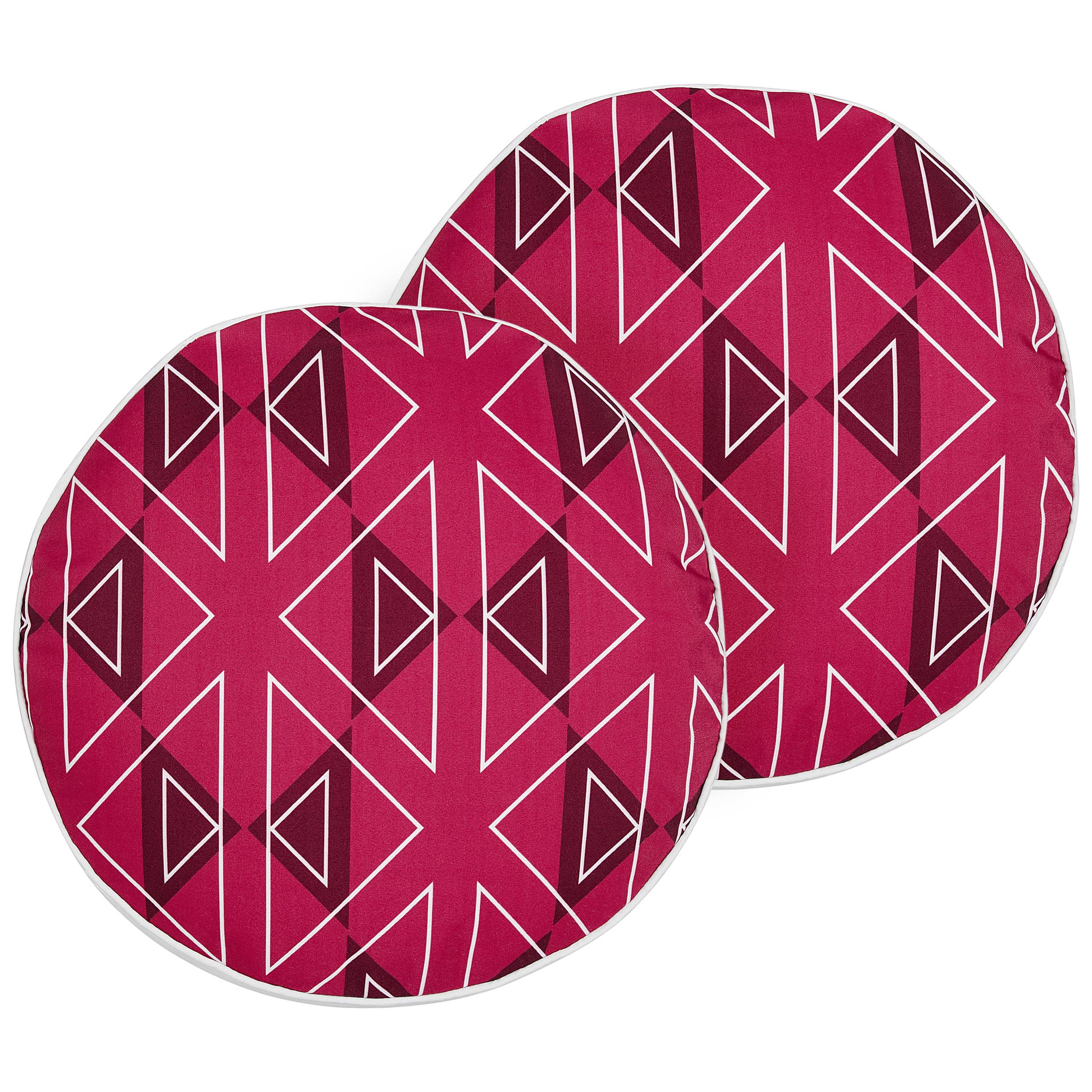 Beliani - Coussin d'extérieur Polyester Rose MEZZANO - Beliani - Imagen 2