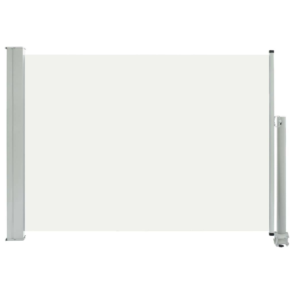 Helloshop26 - Auvent paravent store brise-vue latéral rétractable de patio jardin terrasse balcon protection visuelle écran 80 x 300 cm crème - Imagen 1