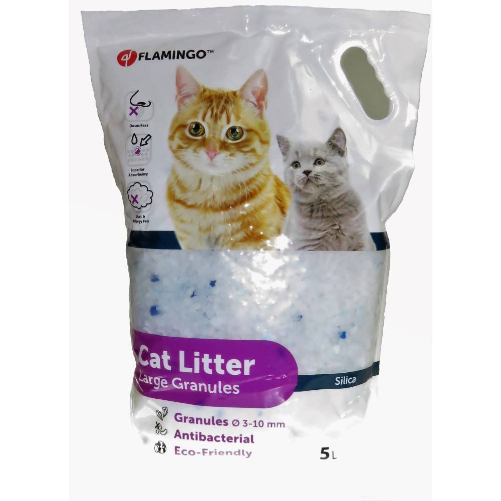Litière silica granules large 5 litres litière pour chat - Image 1