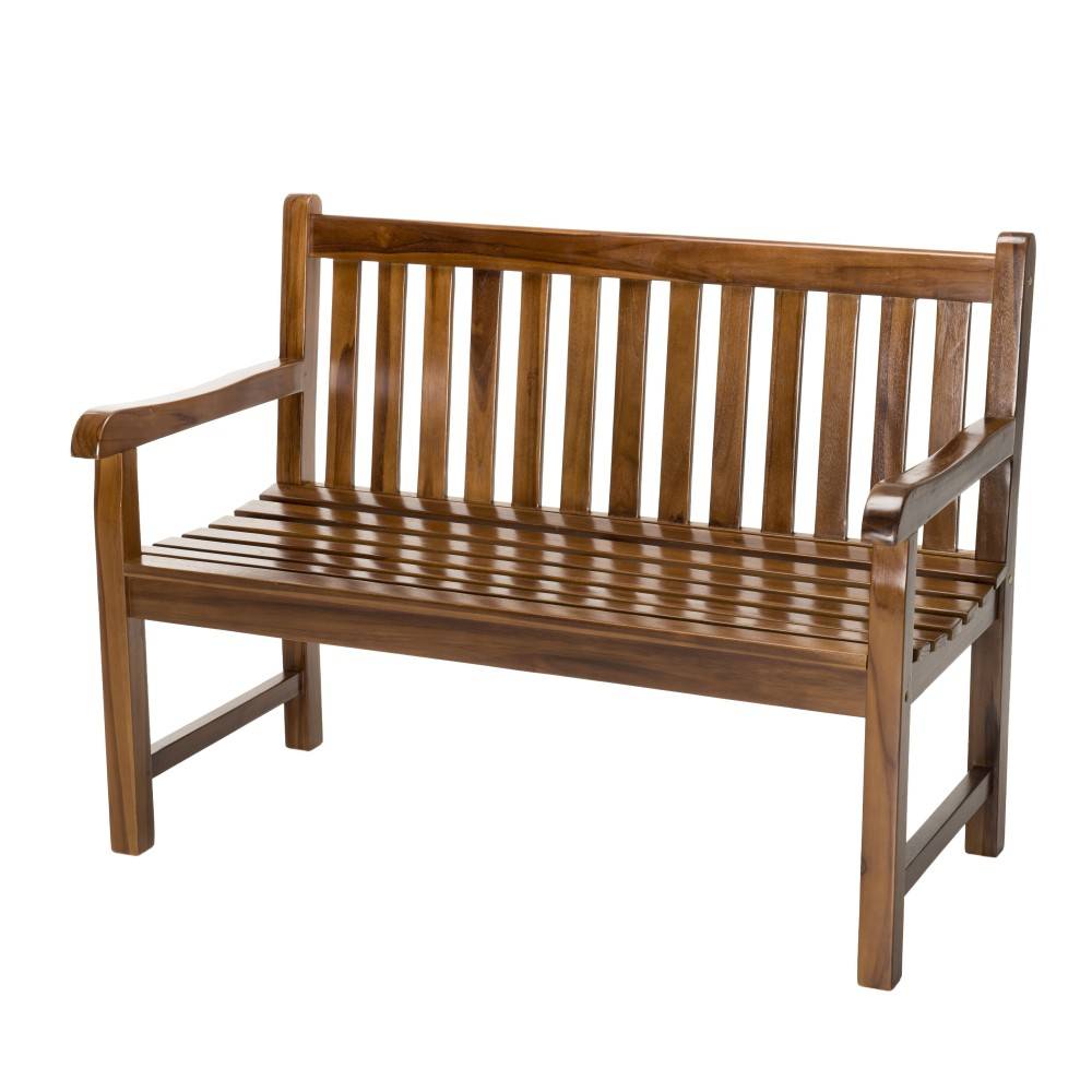 Macabane - MAEVA - Banc de jardin Java en bois teck huilé - Imagen 1