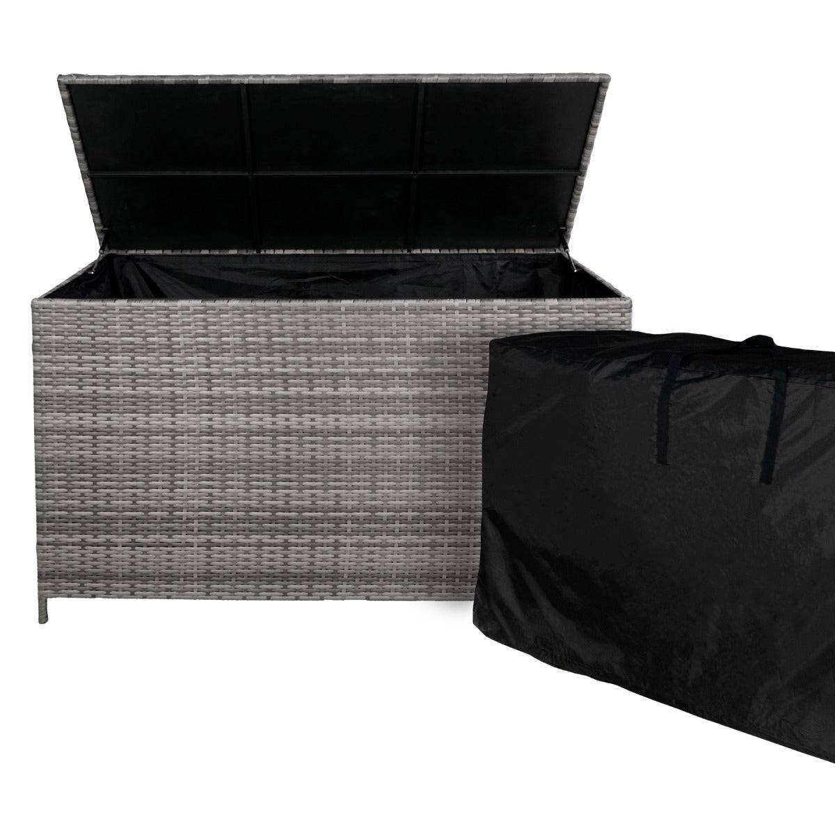 Monster Racking - Coffre de Rangement Extérieur en Rotin Gris – 582 L - Imagen 1