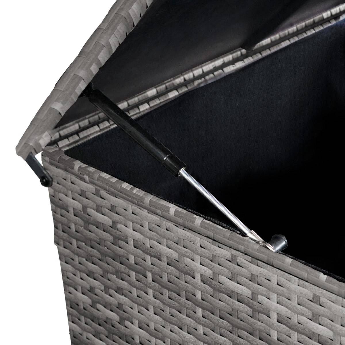 Monster Racking - Coffre de Rangement Extérieur en Rotin Gris – 582 L - Imagen 3