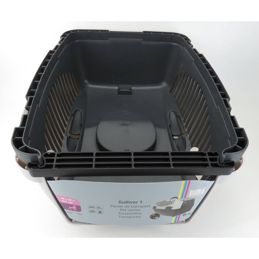 Cage gulliver 1, couleur gris, taille : 48 x 32 x 31 cm, transport chien max 6 kg - Image 5