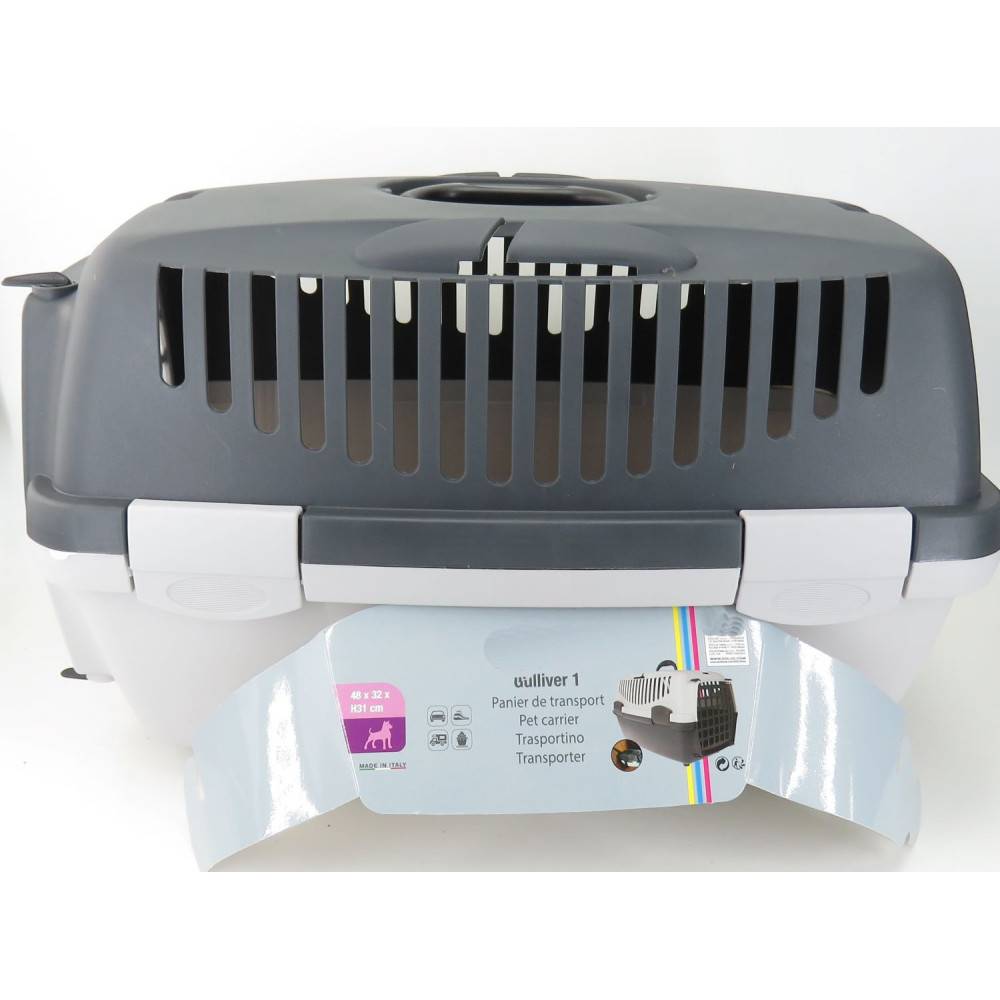Cage gulliver 1, couleur gris, taille : 48 x 32 x 31 cm, transport chien max 6 kg - Image 6