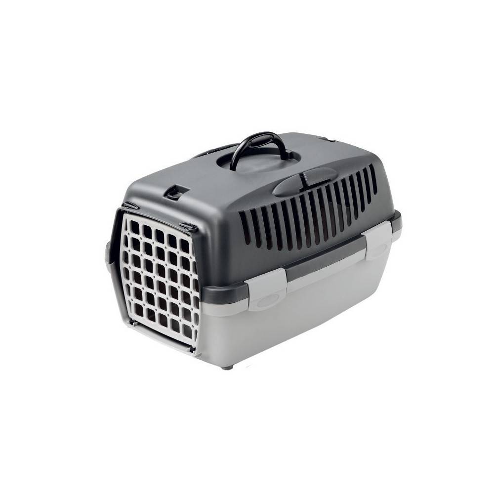 Cage gulliver 1, couleur gris, taille : 48 x 32 x 31 cm, transport chien max 6 kg - Image 1
