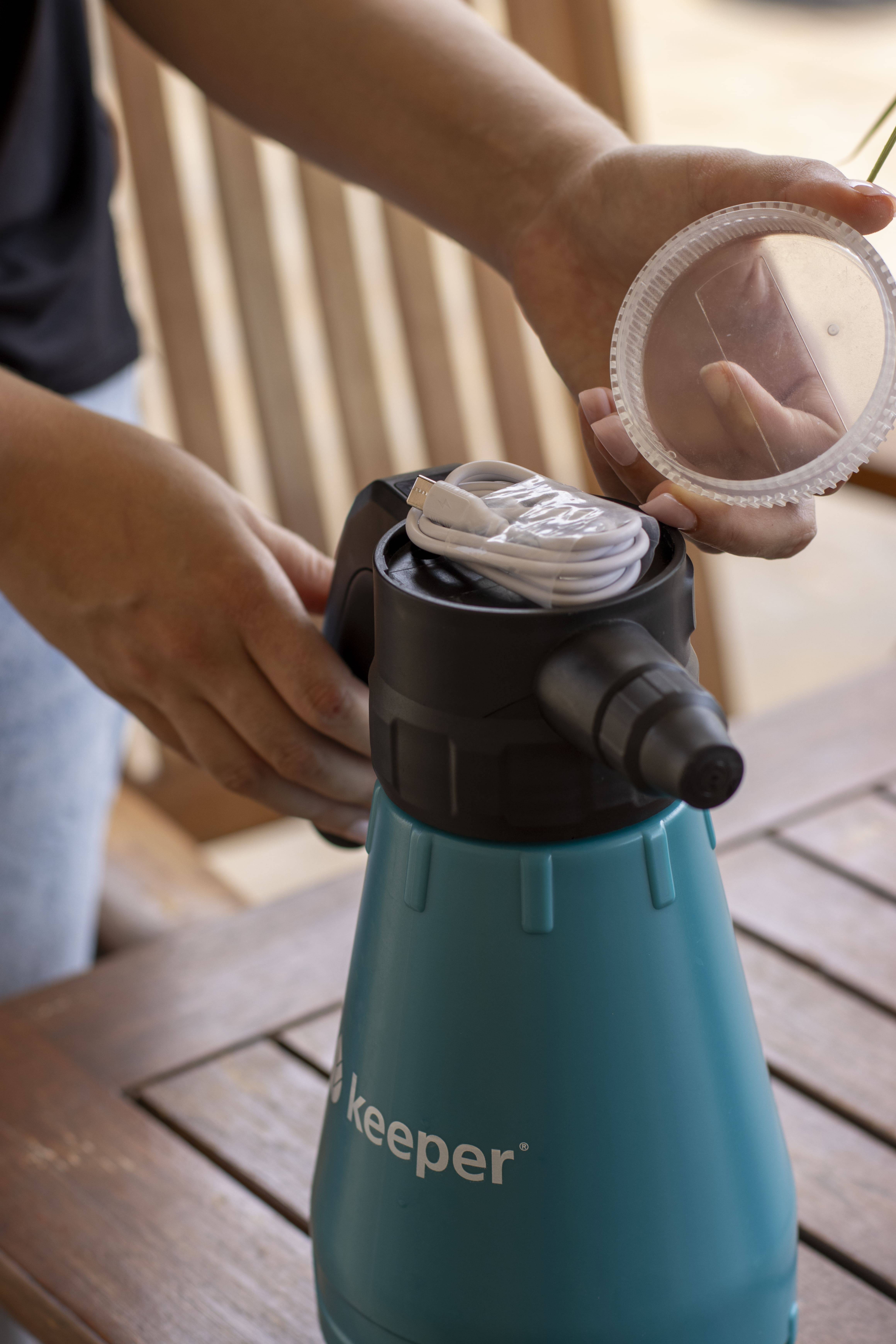 KEEPER Pulvérisateur Électrique 2 L Avec Écran LED - Batterie Rechargeable Lithium, 110 Min d'Autonomie - Réservoir Gradué Pour Jardin et Plantes - Image 6