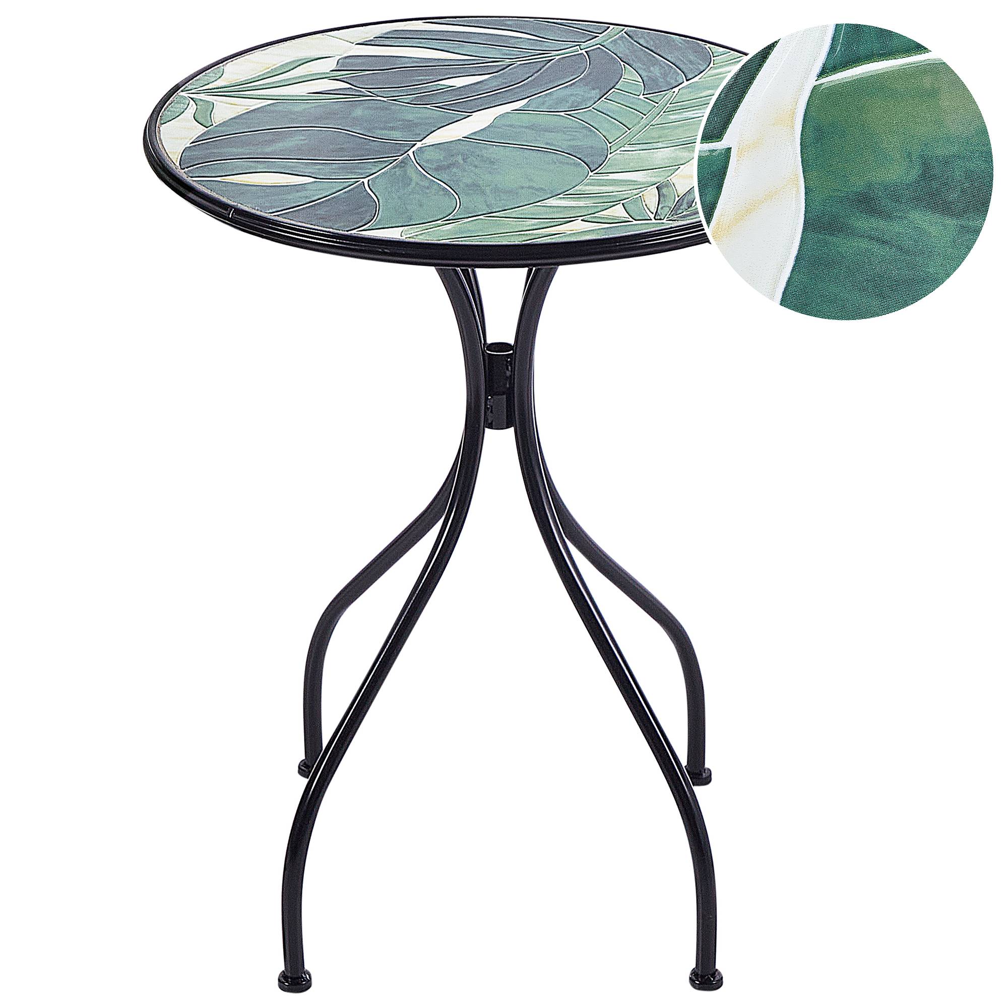 Beliani - Table bistrot Métal Noir COZZANA - Beliani - Imagen 2