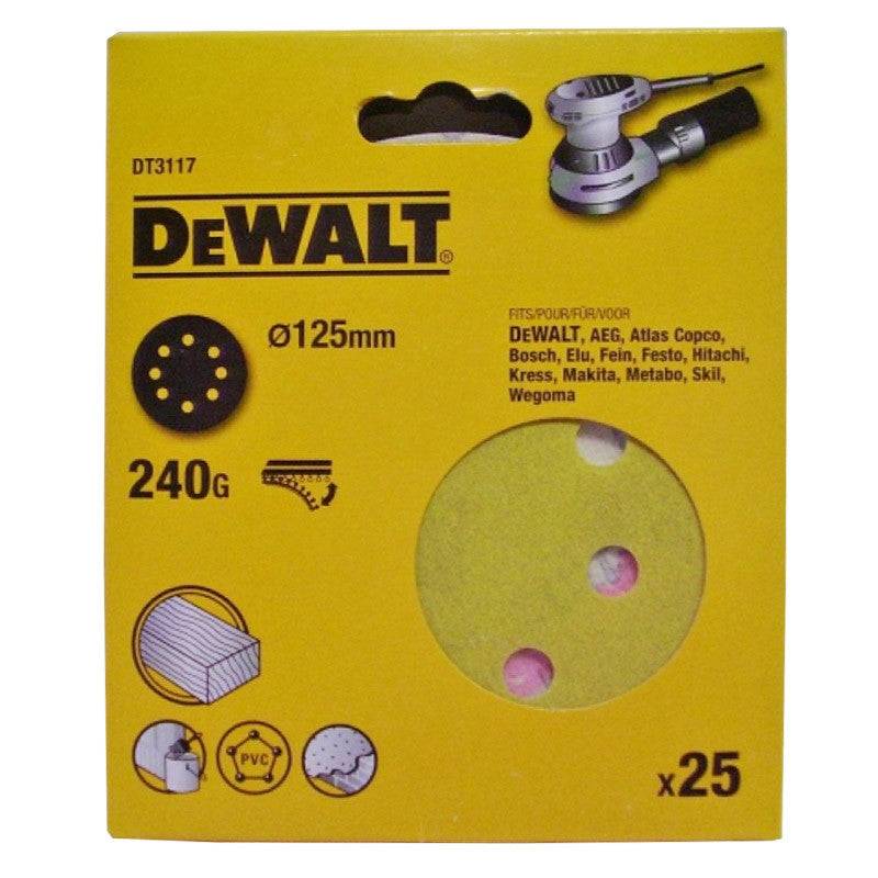 Dewalt - 25 Disques abrasifs velcro DEWALT pour ponceuses excentriques ø 125mm - taille  - DEWALT ACCESSOIRES - Imagen 2
