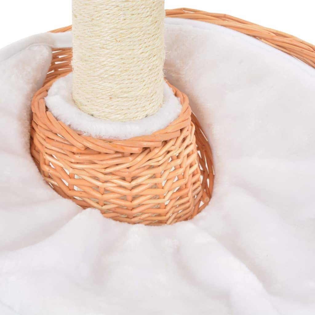 Helloshop26 - Arbre à chat griffoir grattoir niche jouet animaux peluché en sisal naturel bois de saule - Imagen 4