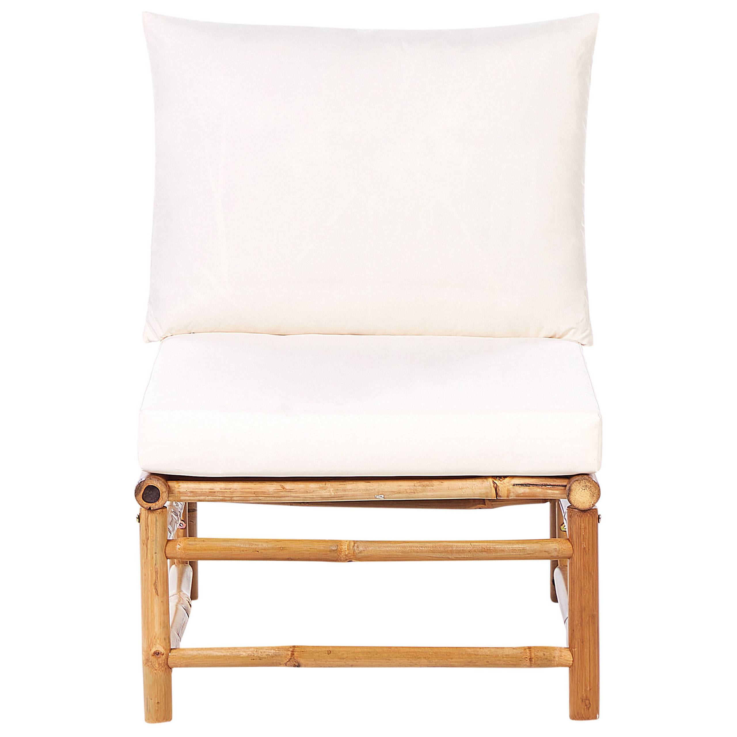 Beliani - Fauteuil Bambou Blanc cassé CERRETO - Beliani - Imagen 4