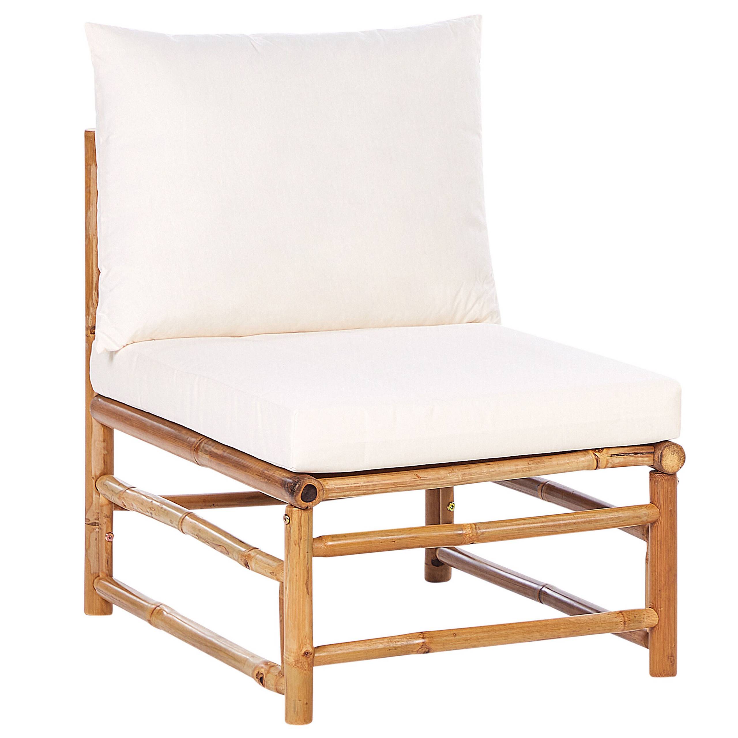 Beliani - Fauteuil Bambou Blanc cassé CERRETO - Beliani - Imagen 2