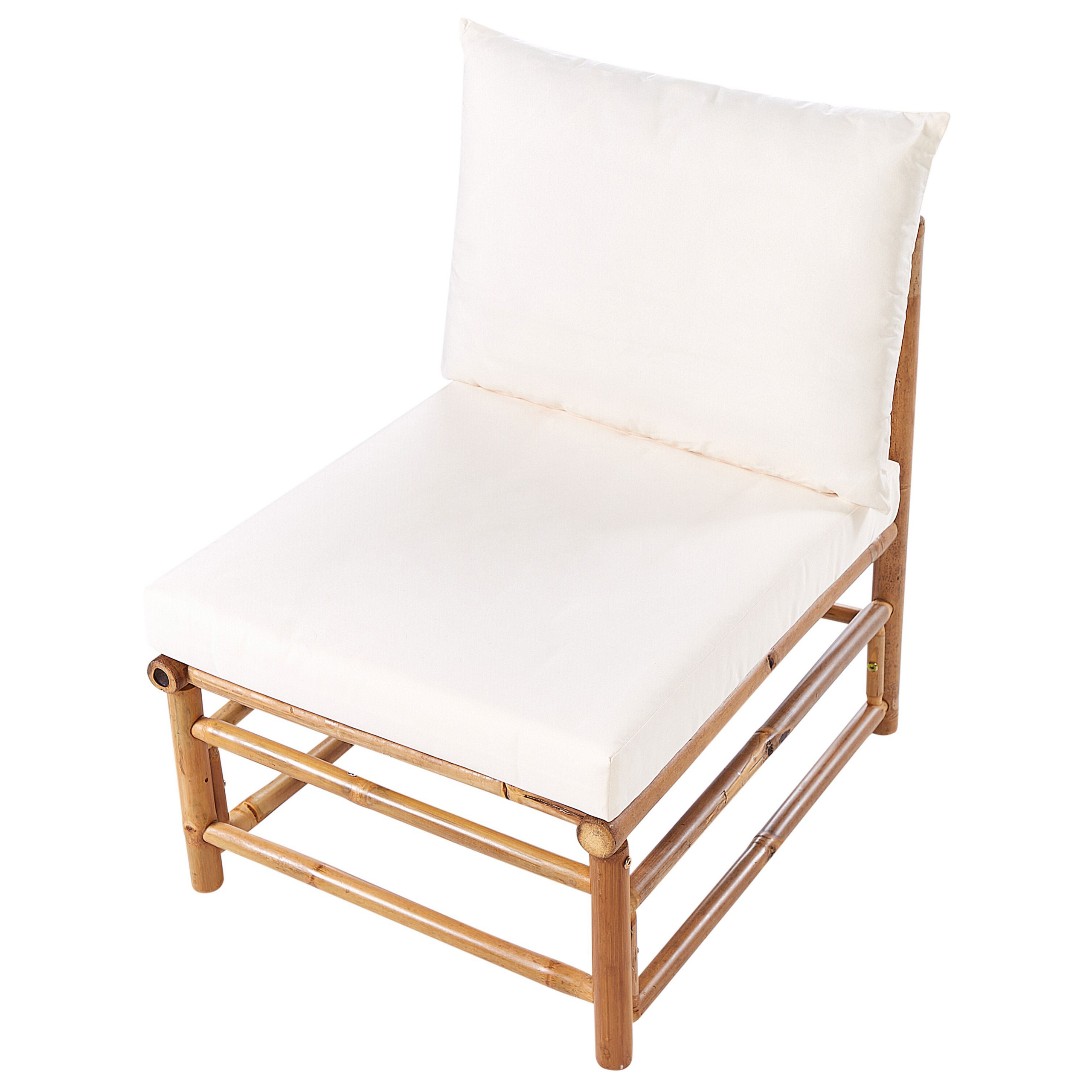 Beliani - Fauteuil Bambou Blanc cassé CERRETO - Beliani - Imagen 6