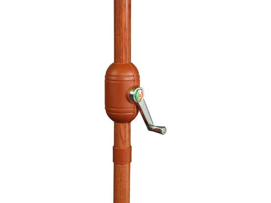 Parasol Jardin Droit Alu Finition Bois "luz" - Rond - ø 3m - Gris -habitat Et Jardin - Image 4