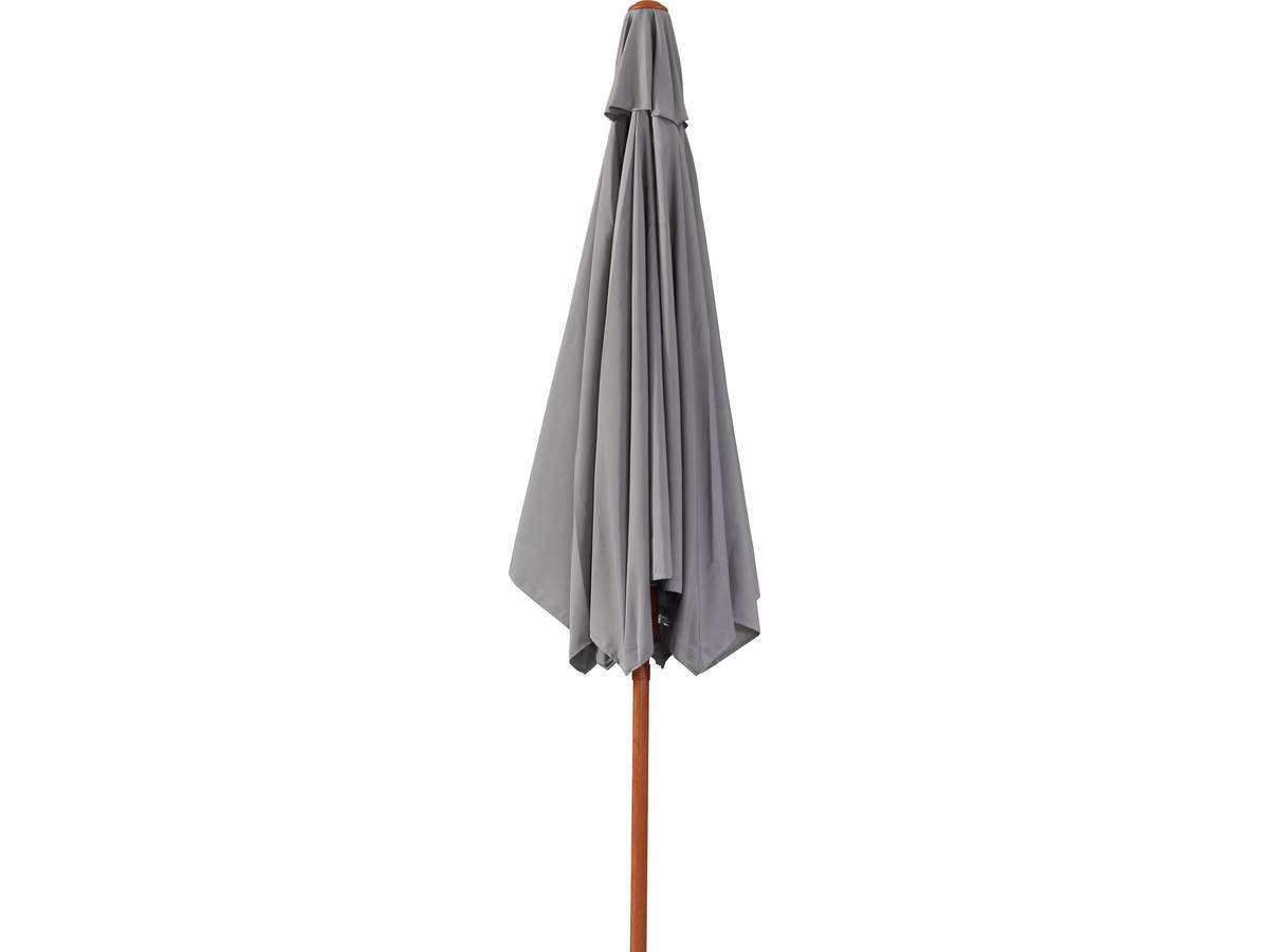 Parasol Jardin Droit Alu Finition Bois "luz" - Rond - ø 3m - Gris -habitat Et Jardin - Imagen 2
