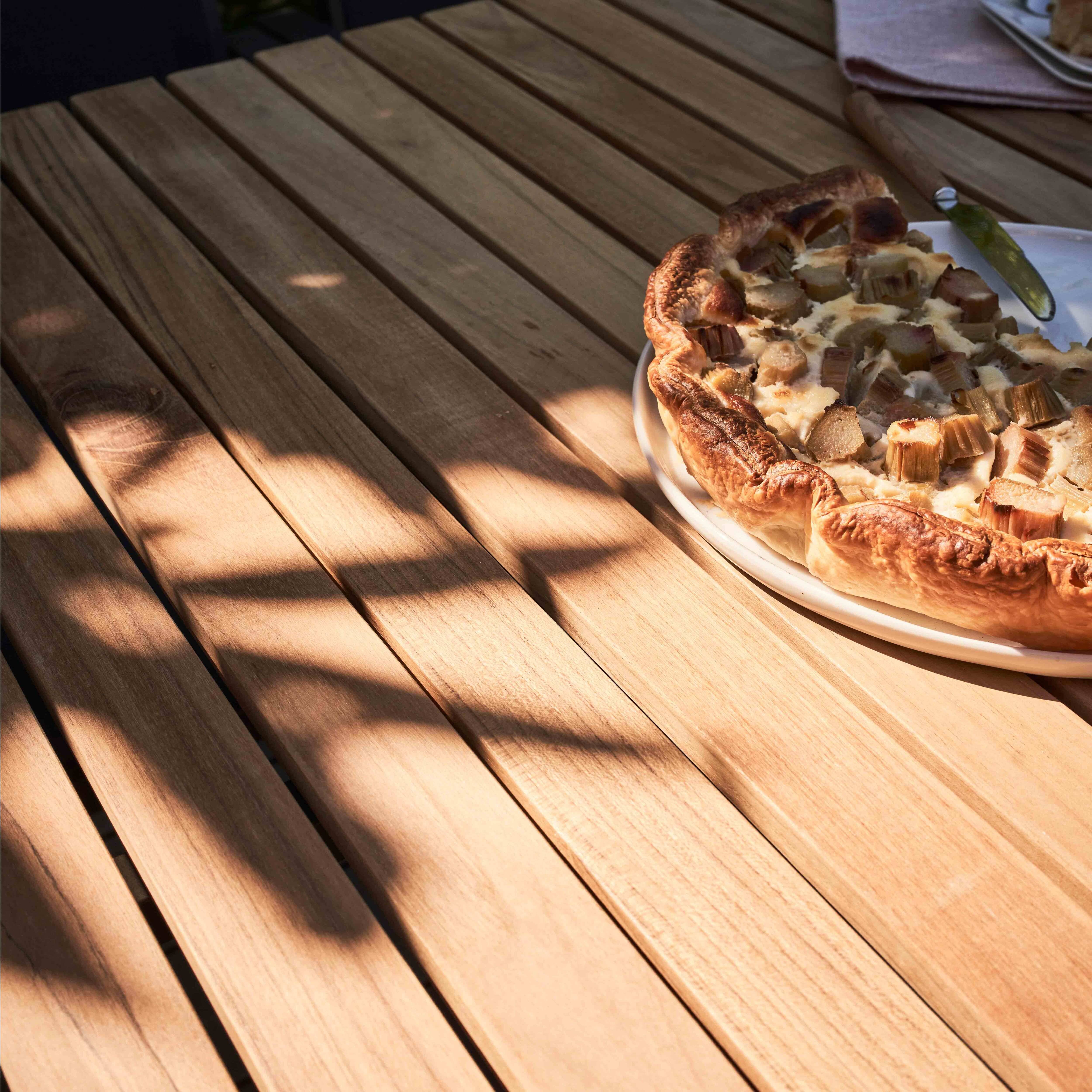 Oviala - Table de terrasse en aluminium et teck Tempa - Oviala - Imagen 5