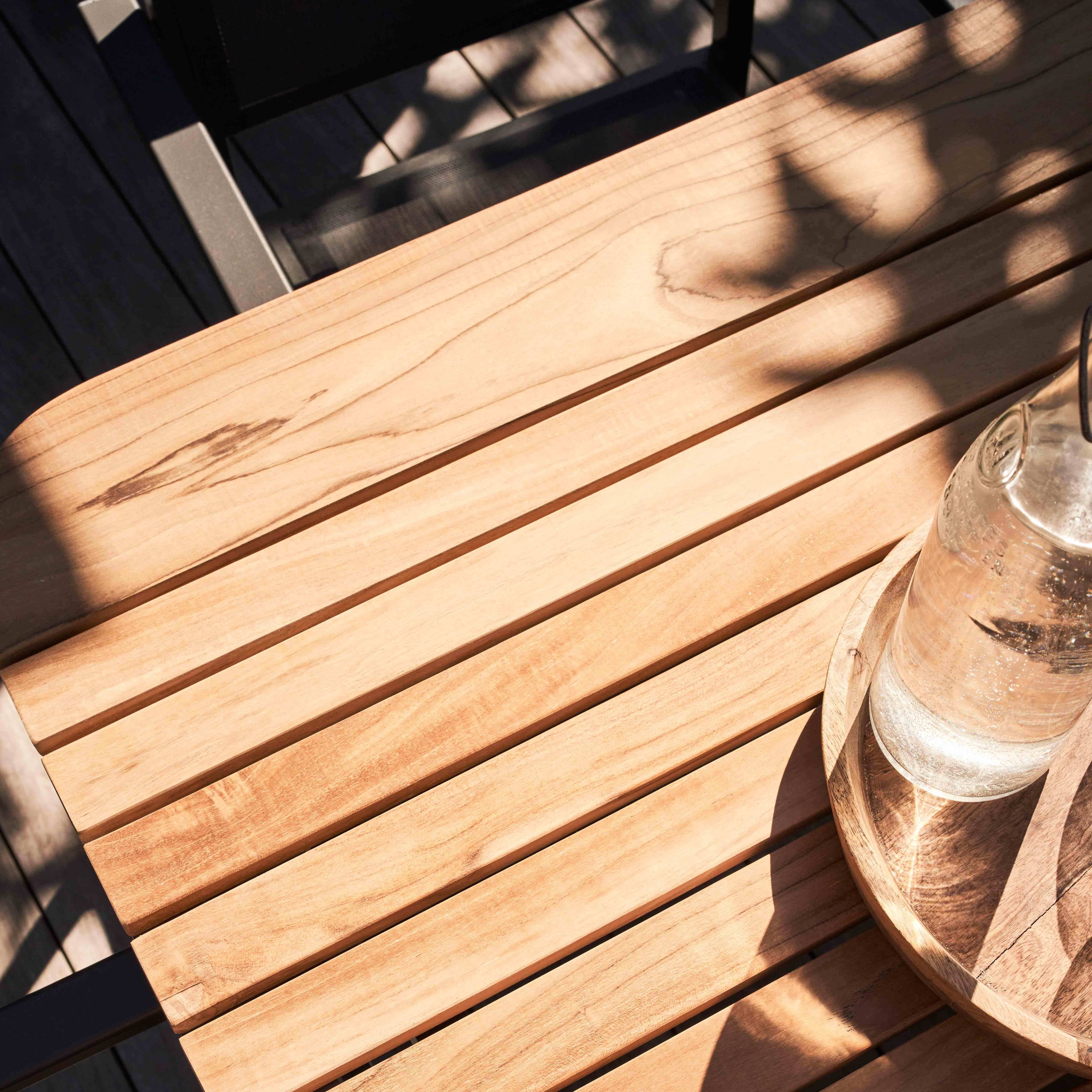 Oviala - Table de terrasse en aluminium et teck Tempa - Oviala - Imagen 4