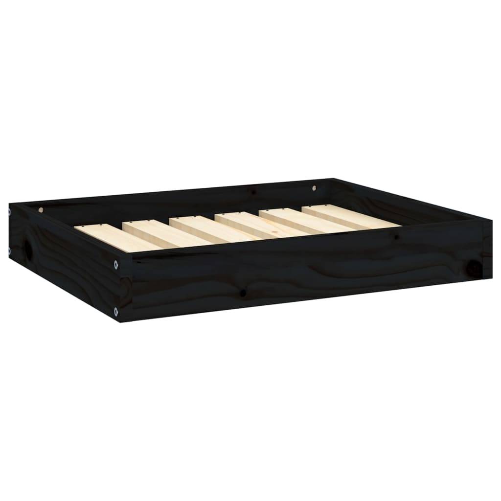 Vidaxl - Lit pour chien Noir 61,5x49x9 cm Bois de pin solide vidaXL 820855 - Imagen 2