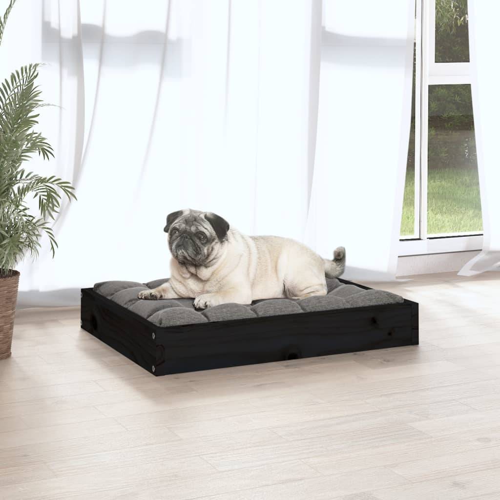 Vidaxl - Lit pour chien Noir 61,5x49x9 cm Bois de pin solide vidaXL 820855 - Imagen 4