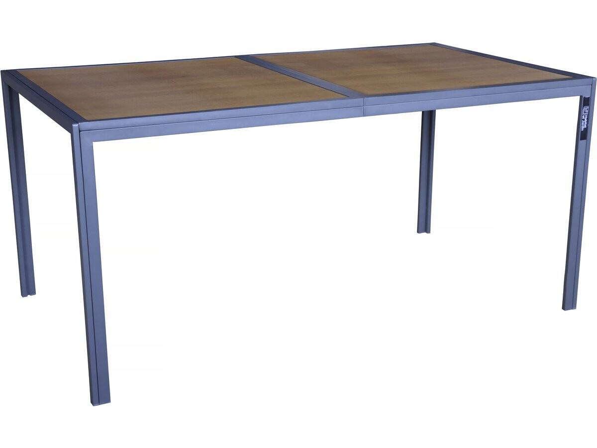 Table De Jardin Métal Imitation Bois "tossa" - 160 X 90 X 75 Cm - Marron -habitat Et Jardin - Image 1