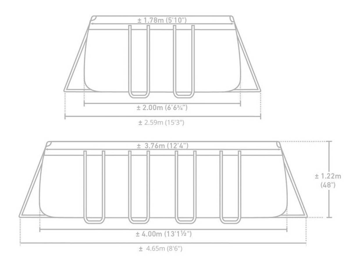 Piscine tubulaire Prism Frame rectangulaire 4,00 x 2,00 x 1,22 m - Intex - Imagen 9