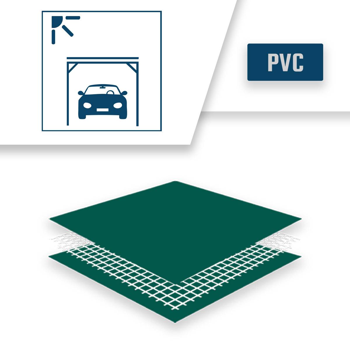 Bâche pour Carport Verte 2x3 m XP640CP - Garantie 10 ans - Toile PVC étanche pour abri de voiture - Made in France TECPLAST - Imagen 4