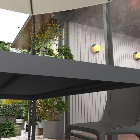 Outsunny - Table de jardin rectangulaire 6 personnes plateau lattes aspect bois alu gris - Image 7