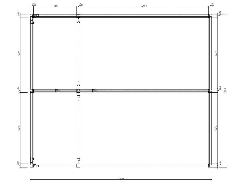 Carport Aluminium 760 x 645 cm NEWARK - 43 m² - Hauteur : 255 - 2 Voitures - Imagen 7