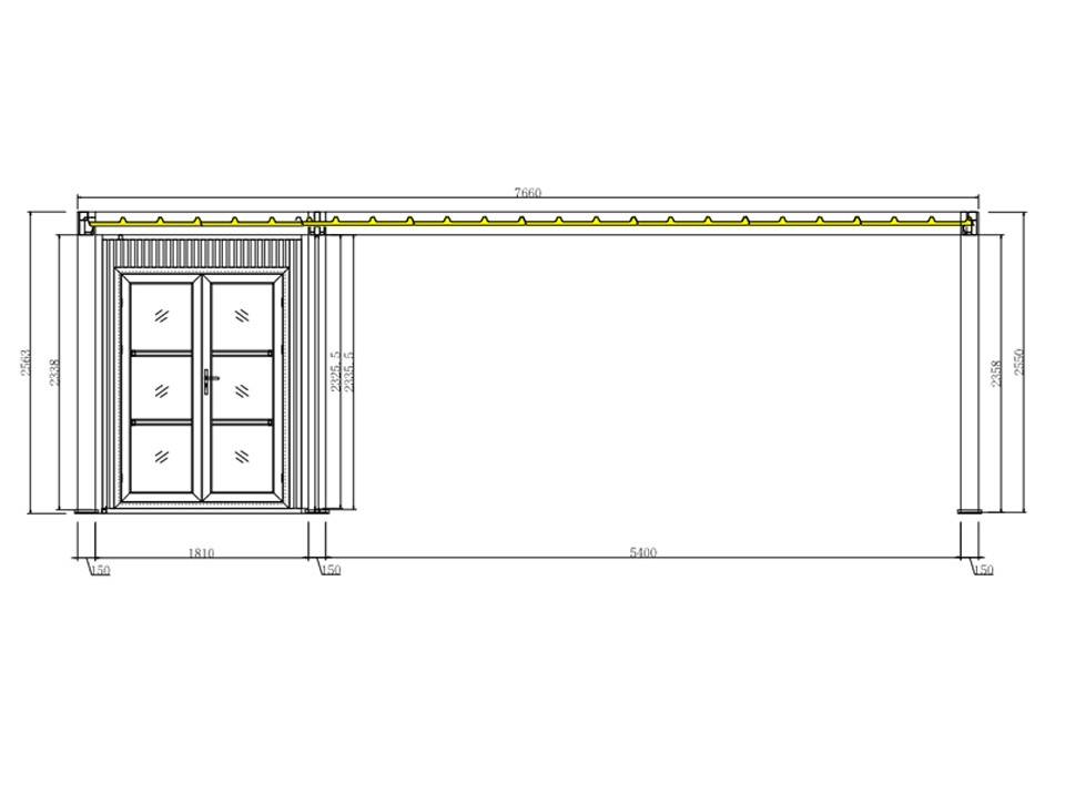 Carport Aluminium 760 x 645 cm NEWARK - 43 m² - Hauteur : 255 - 2 Voitures - Imagen 9