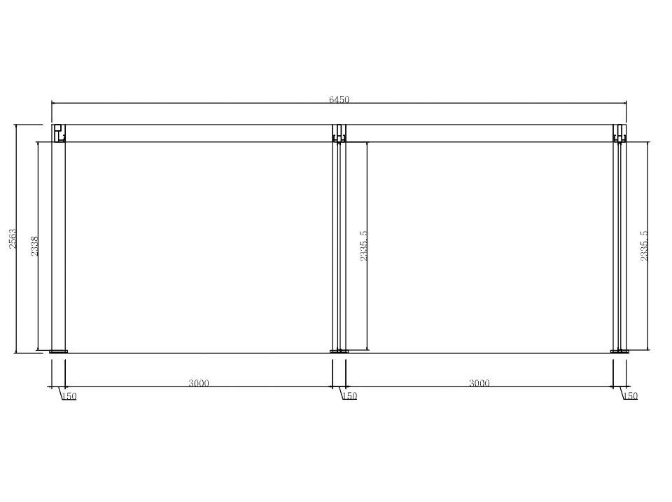 Carport Aluminium 760 x 645 cm NEWARK - 43 m² - Hauteur : 255 - 2 Voitures - Imagen 8